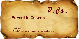 Purcsik Cserne névjegykártya